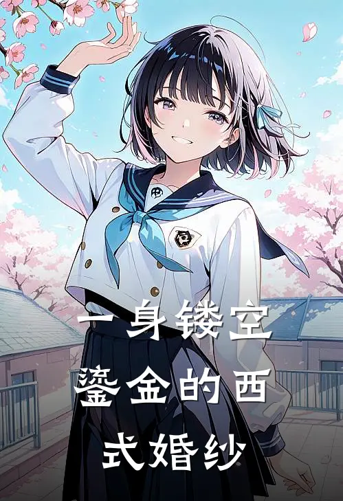 一身镂空鎏金的西式婚纱