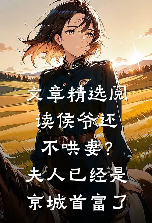 文章精选阅读侯爷还不哄妻？夫人已经是京城首富了